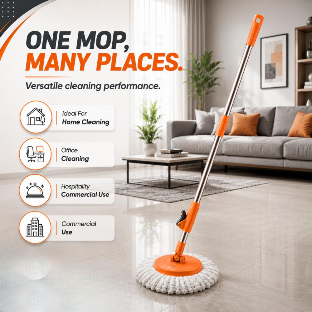Microfiber Spin Mop 3 Part Handle With Sleeves - Application: Home