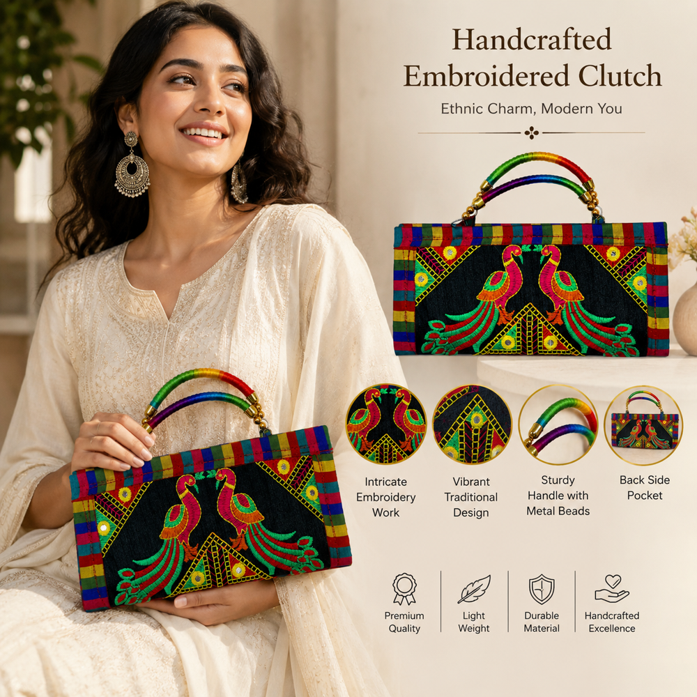 Handmade Peacock Motif Wedding Wallet  52