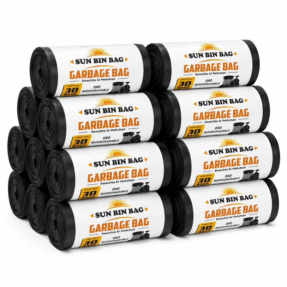 Sun Bin Large Garbage Bag Roll - Color: Black