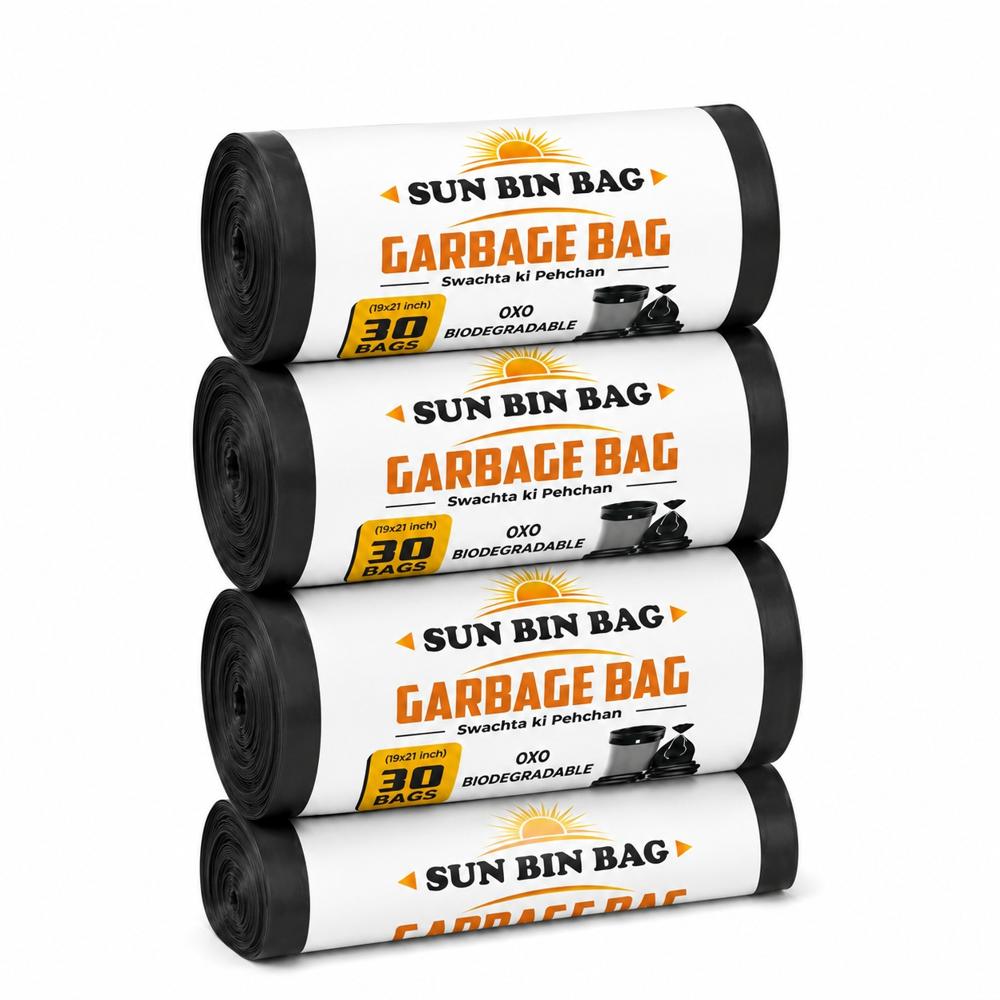 Sun Bin Large Garbage Bag Roll - Color: Black