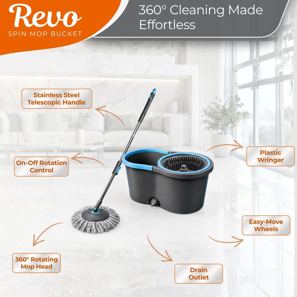 10 Ltr  Blue Ultra Clean Spin Magic Mop (Plastic Wringer)