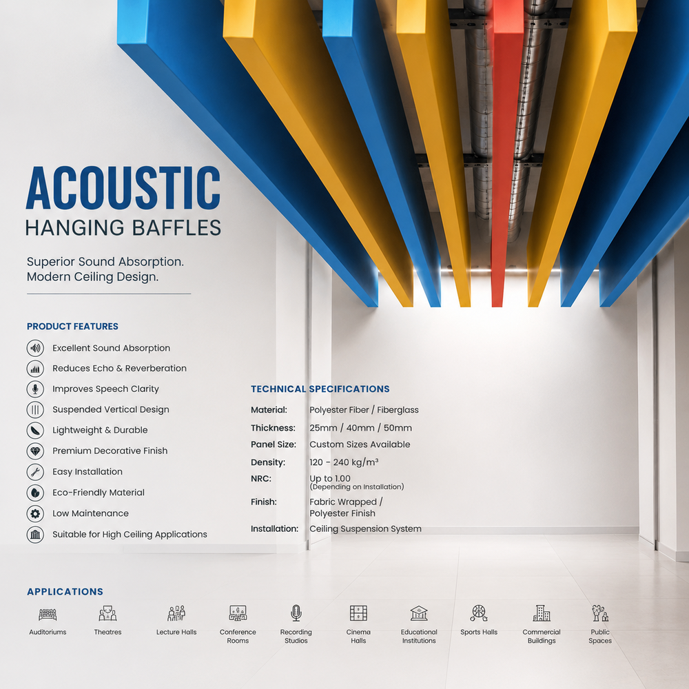 Acoustic Hanging Baffles for Auditorium