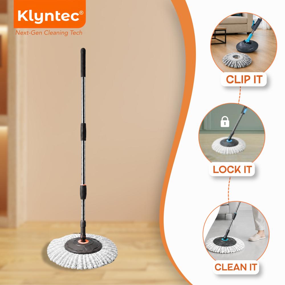 Klyntec-microfiber Mop Head Refill (Spin Mop Refills) - Application: For Floor Cleaning Services