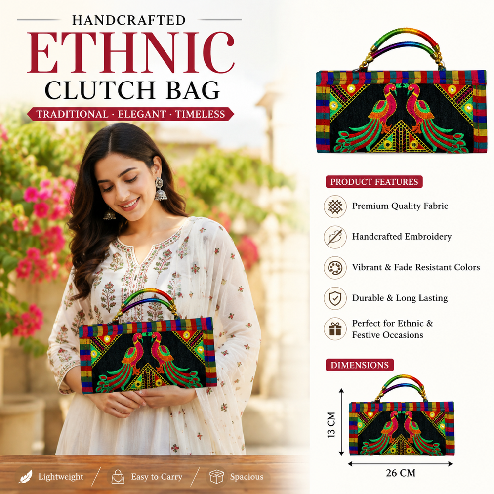 Designer Fabric Clutch for Girls and Women  66