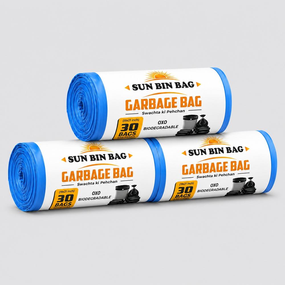 Sun Bin Xl Garbage Bags Roll - Color: Blue