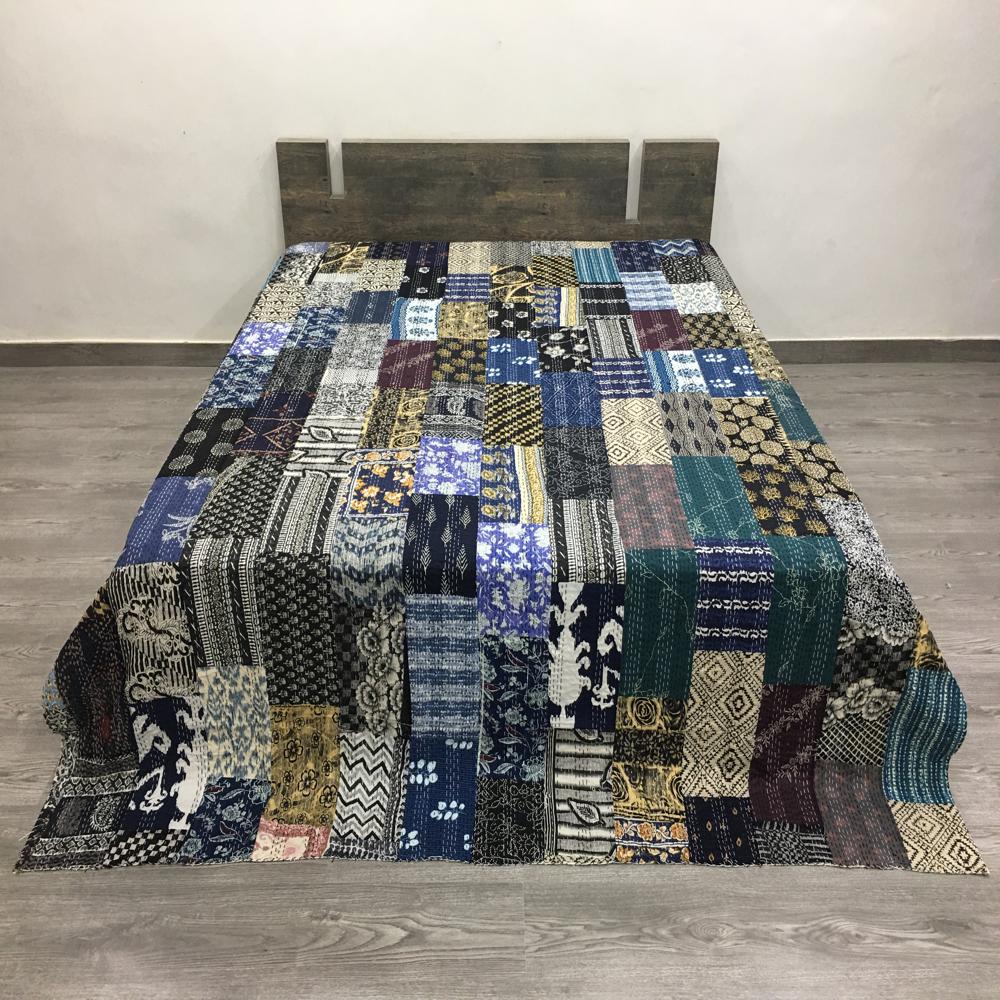 Cotton Kantha Patchwork Bed Covers