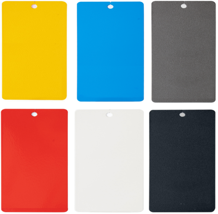 Flat metallic finish powder coating