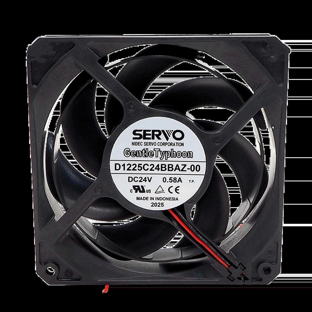 Servo D1225C24Bbaz-00 24V Dc 0.58A 12025Mm Ball Bearing Industrial Axial Cooling Fan - Blade Material: Plastic