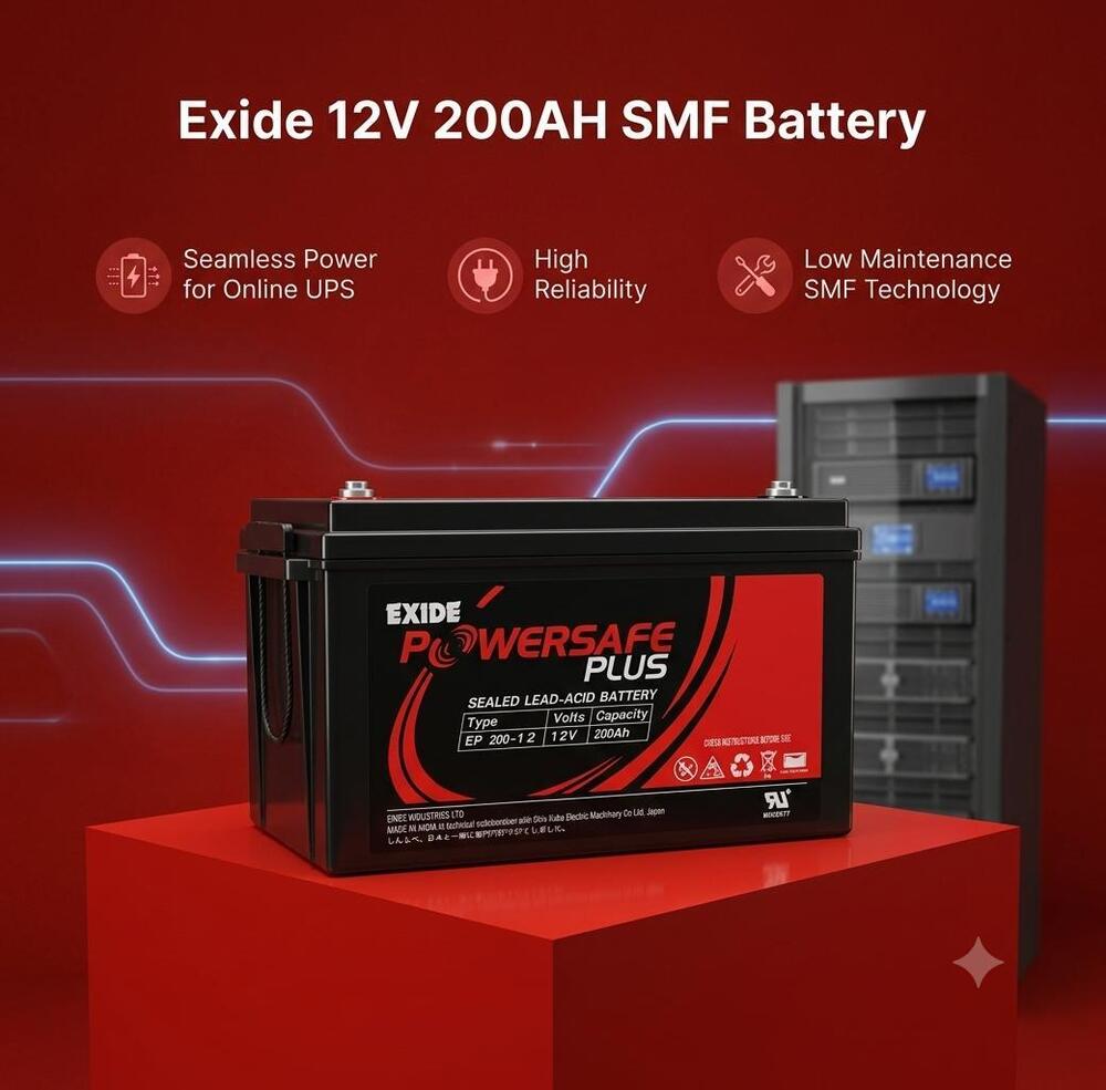 Exide 12V 200AH SMF Battery
