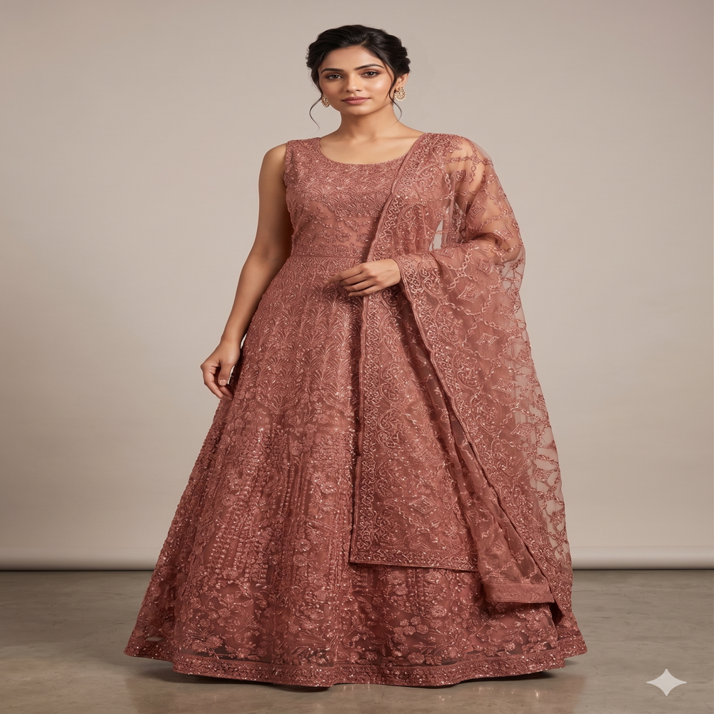 GW-70118 Beads Work Designer Gown