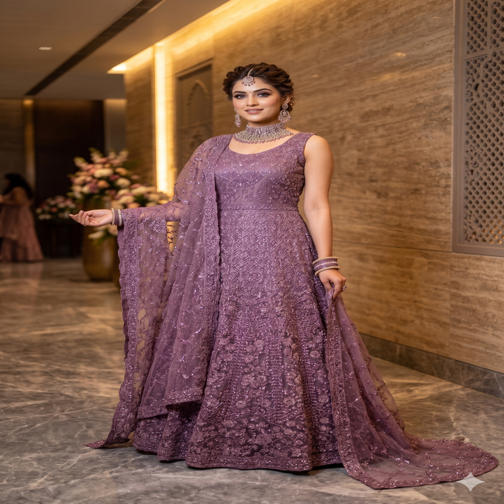GW-70118 Beads Work Designer Gown