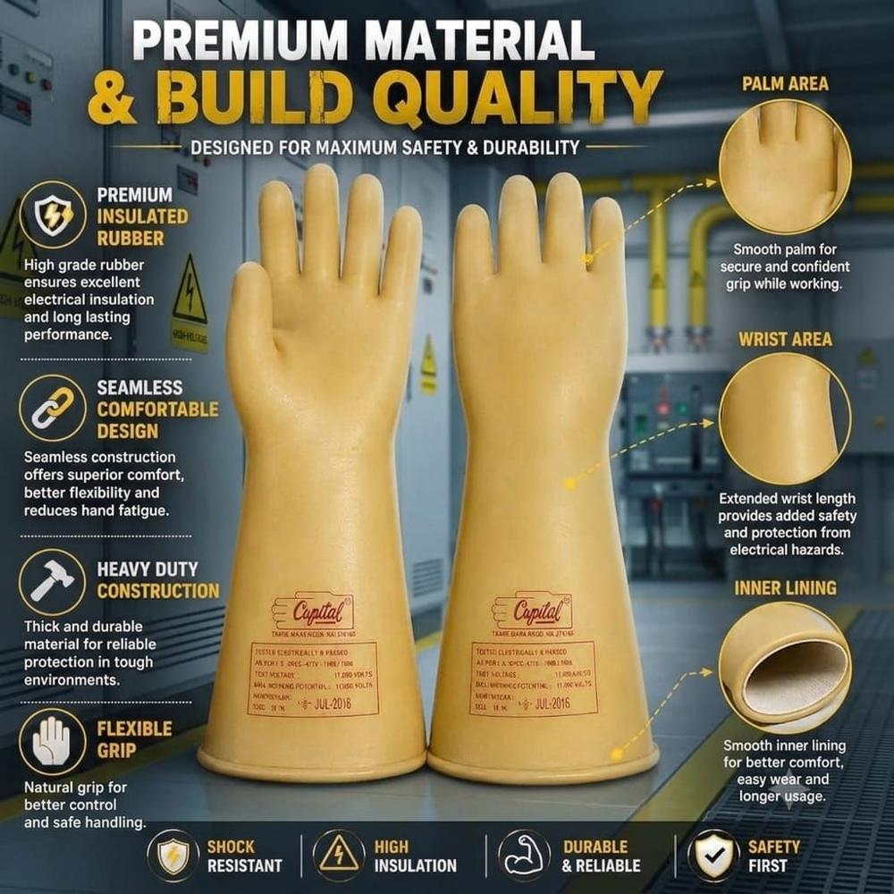  Crystal Make Electrical Gloves Class 3