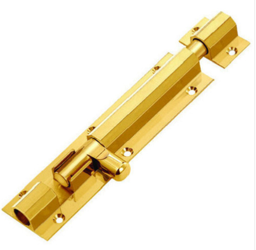 Gold 12 Mm Thick Polished L Shape Brass Door Tower Bolt For Door Fitting