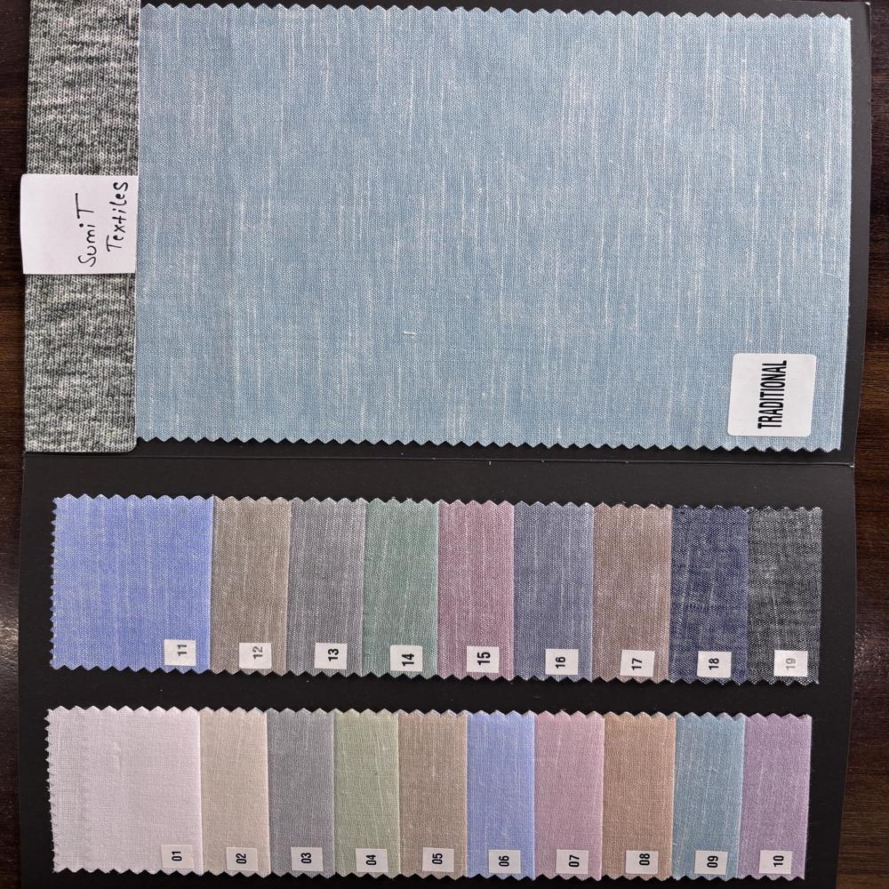 COTTON LINEN SHIRTING FABRIC 58