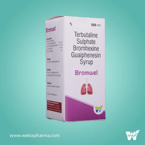 Bromwel Terbutaline Sulphate Bromhexine Guaiphenesin Syrup 100 ml