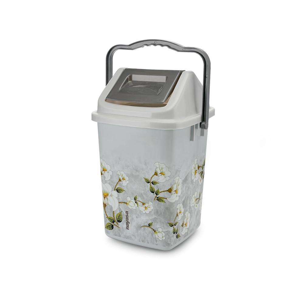 Nayasa Marble Swing Bin 8 Ltrs - Application: Kitchen & Bathroom