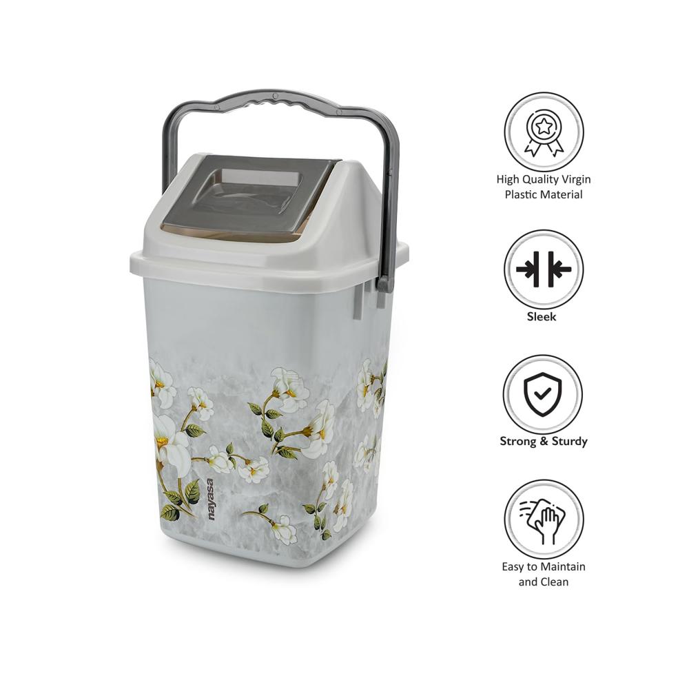 Nayasa Marble Swing Bin 8 Ltrs