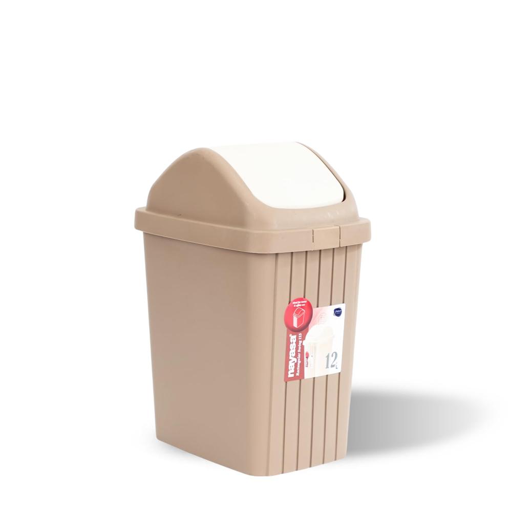 Nayasa Rectangular Swing Dustbin 12 Ltrs