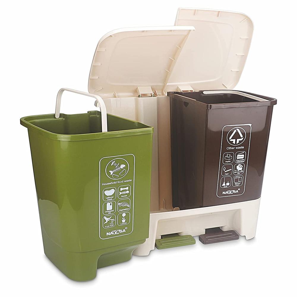 Nayasa 2 in 1 Pedal Dustbin 12.5 Ltrs