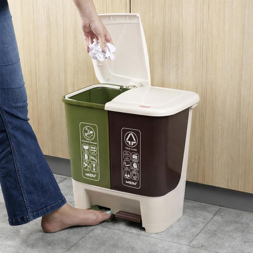 Nayasa 2 in 1 Pedal Dustbin 12.5 Ltrs
