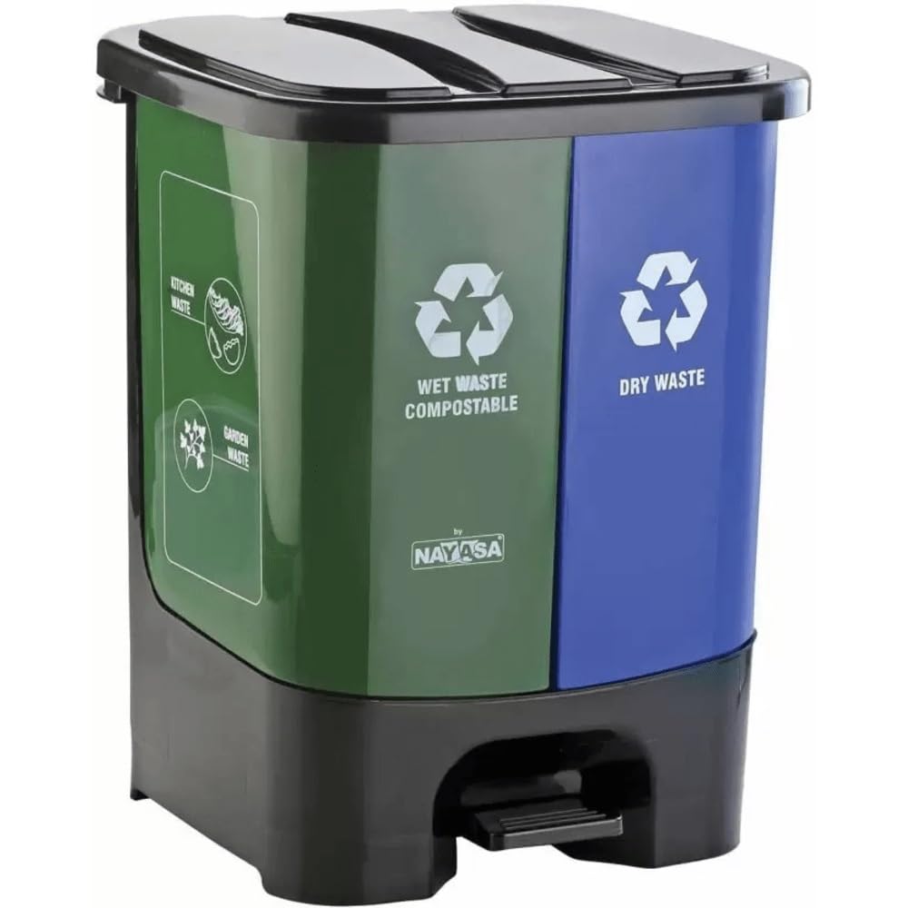 Nayasa 2-in-1 Pedal Dustbin Small 19 Ltrs