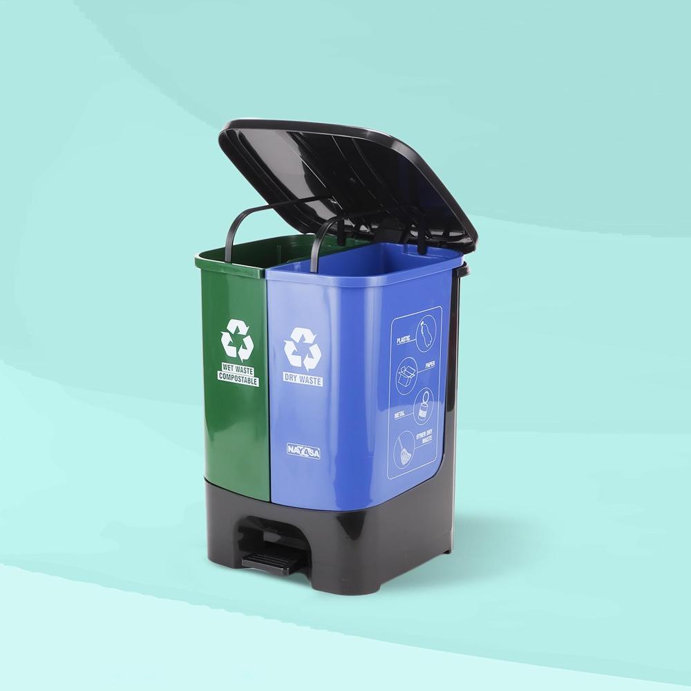 Nayasa 2-in-1 Pedal Dustbin Big 33 Ltrs