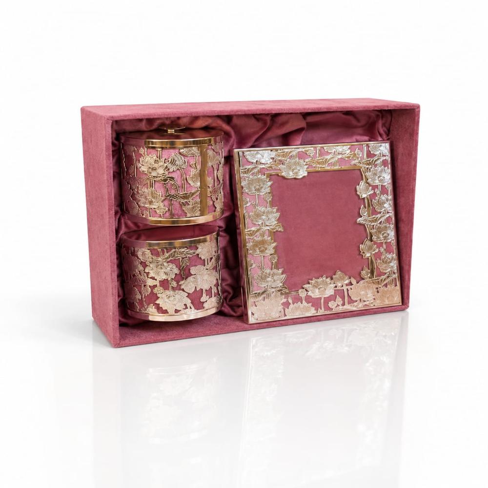 Luxury Rose Gold Photo Frame & Decorative Jar Gift Set