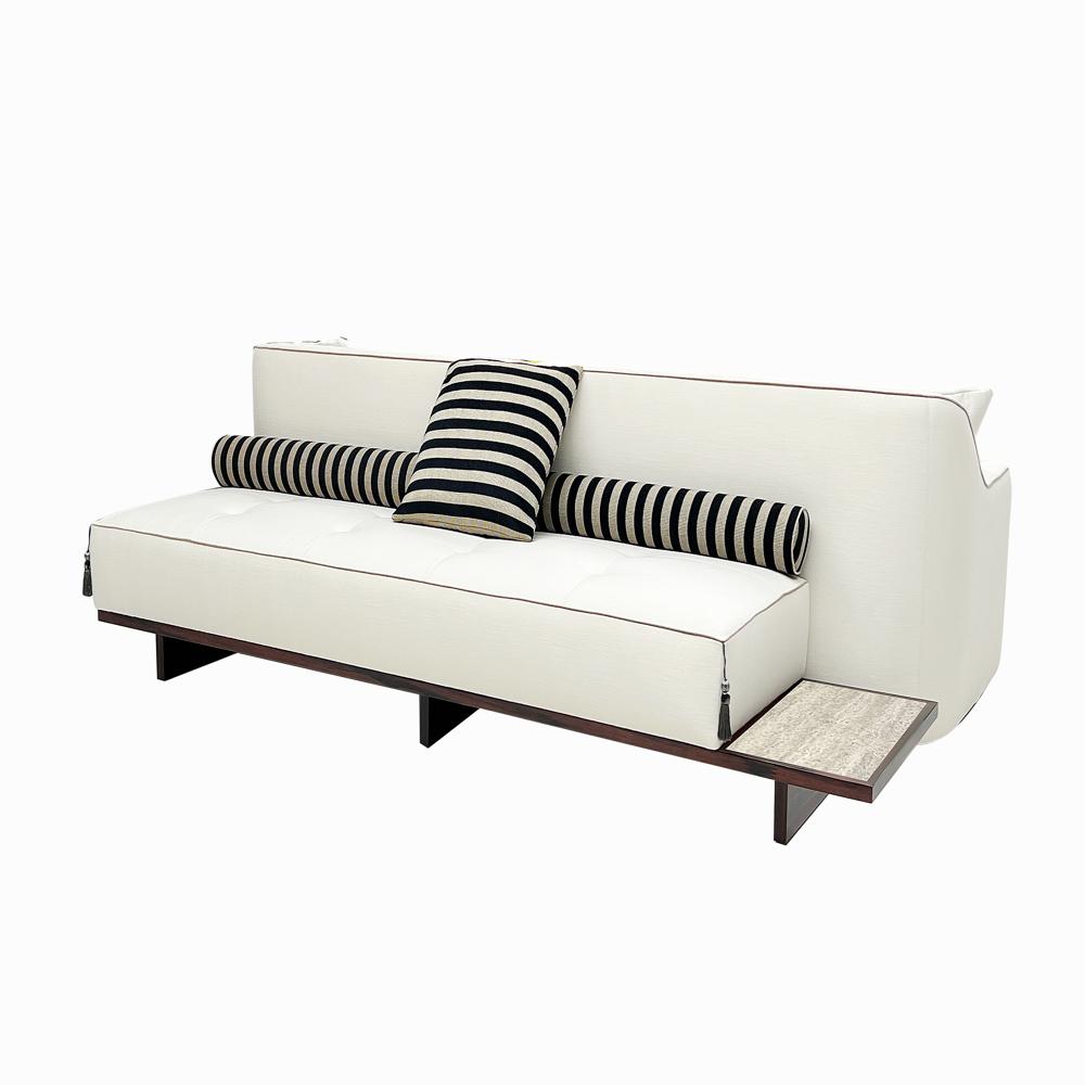 Quiet luxury modern leather sofa set