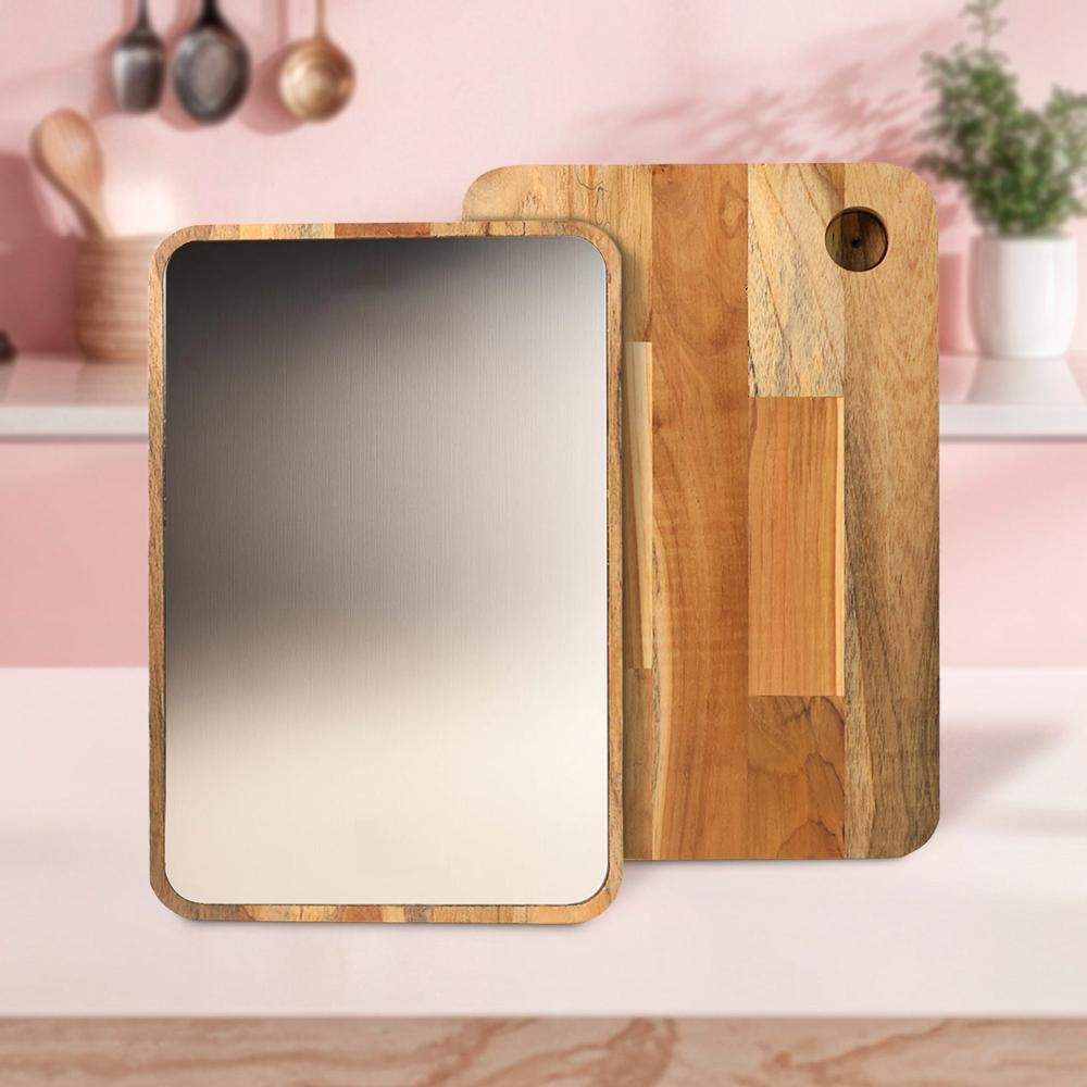 Apex Steel Oak Medium Cutting Board With Wooden Handle (1 Pc) - Application: As Per Product Requirement