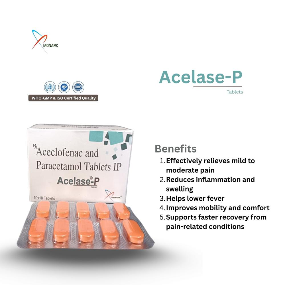 Aceclofenac And Paracetamol Tablets - Brand Name: Acelase-p