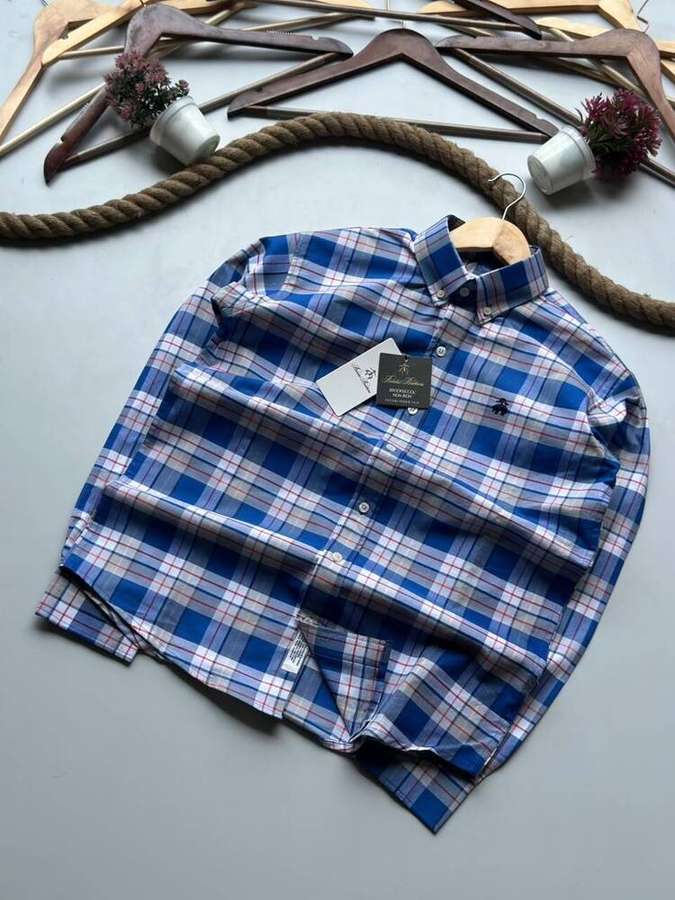 Single Matching Checks Brooks - Collar Style: Classic