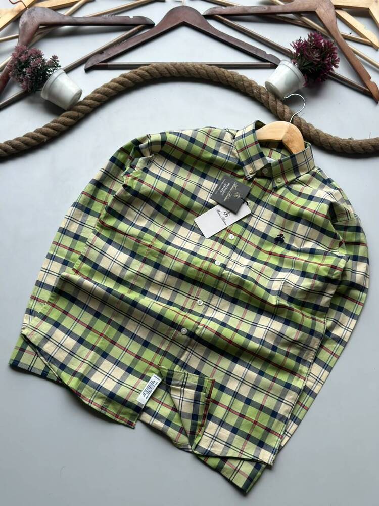 Single Matching Checks Brooks - Collar Style: Classic