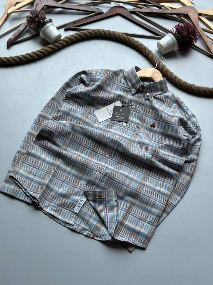 Single Matching Checks Brooks - Collar Style: Classic