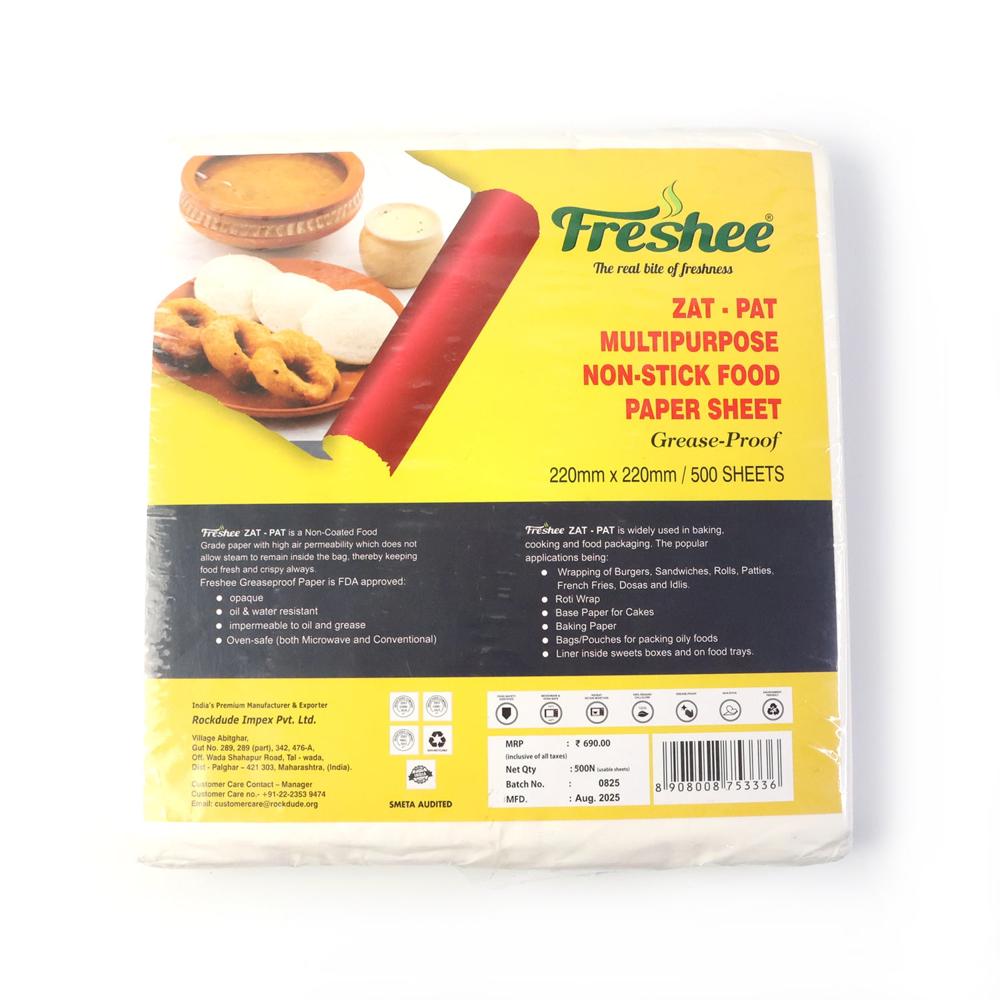 Zat-Pat Multipurpose Non-Stick Food Paper Sheets 220 x 220 mm, 500 Sheets