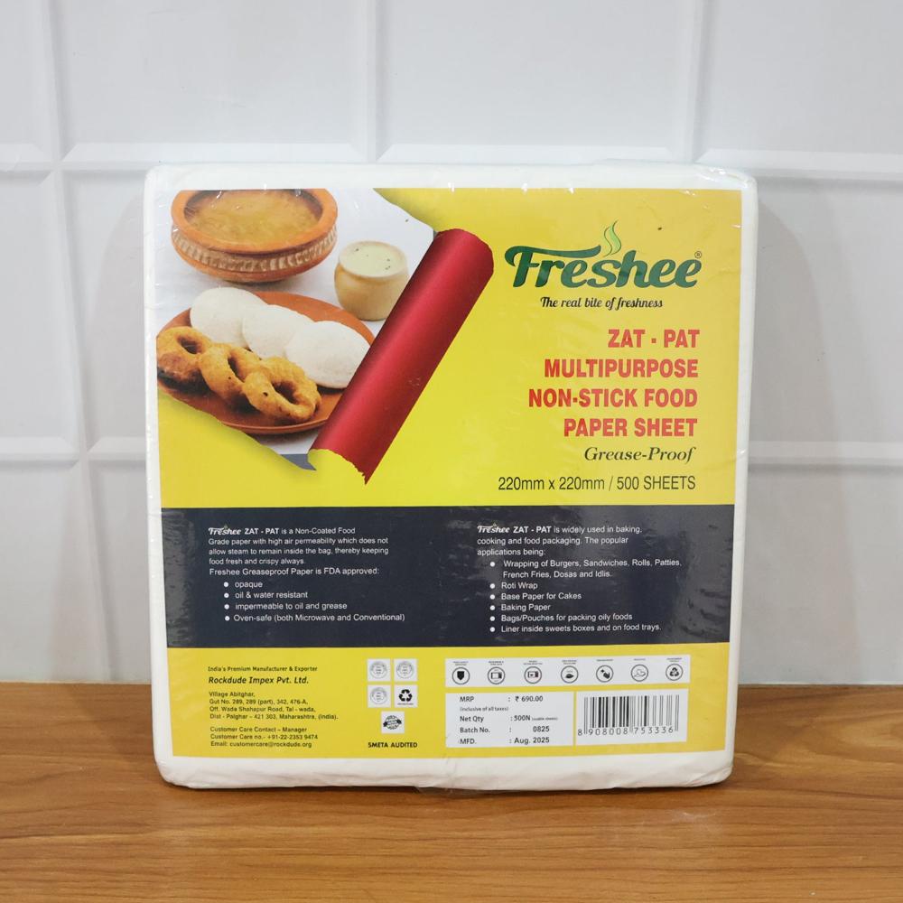 Zat-Pat Multipurpose Non-Stick Food Paper Sheets 220 x 220 mm, 500 Sheets