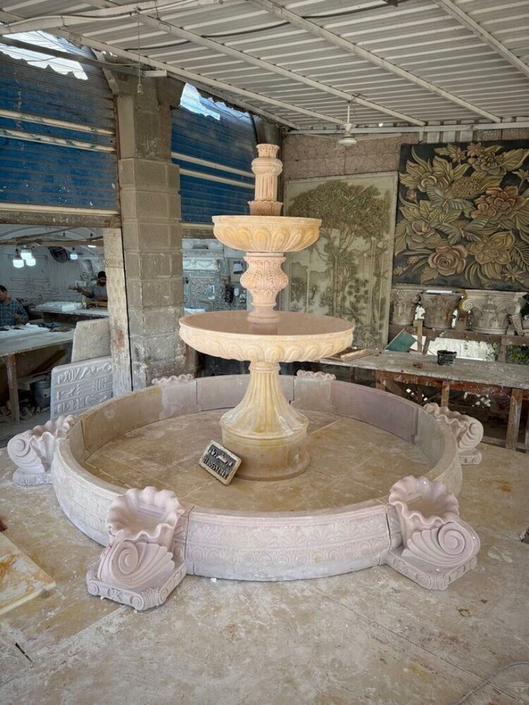 Pink Stone Water Fountain