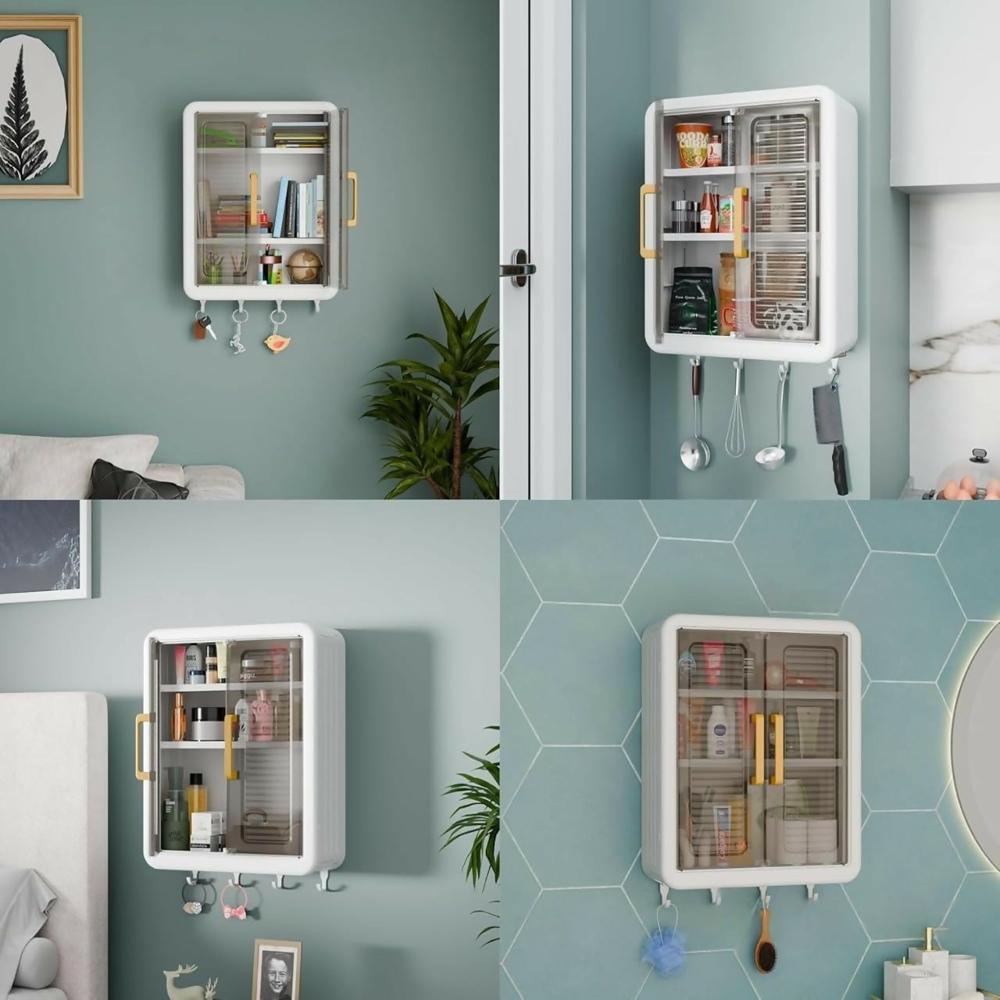 Large Wall-Mounted Kitchen Storage Cabinet Set