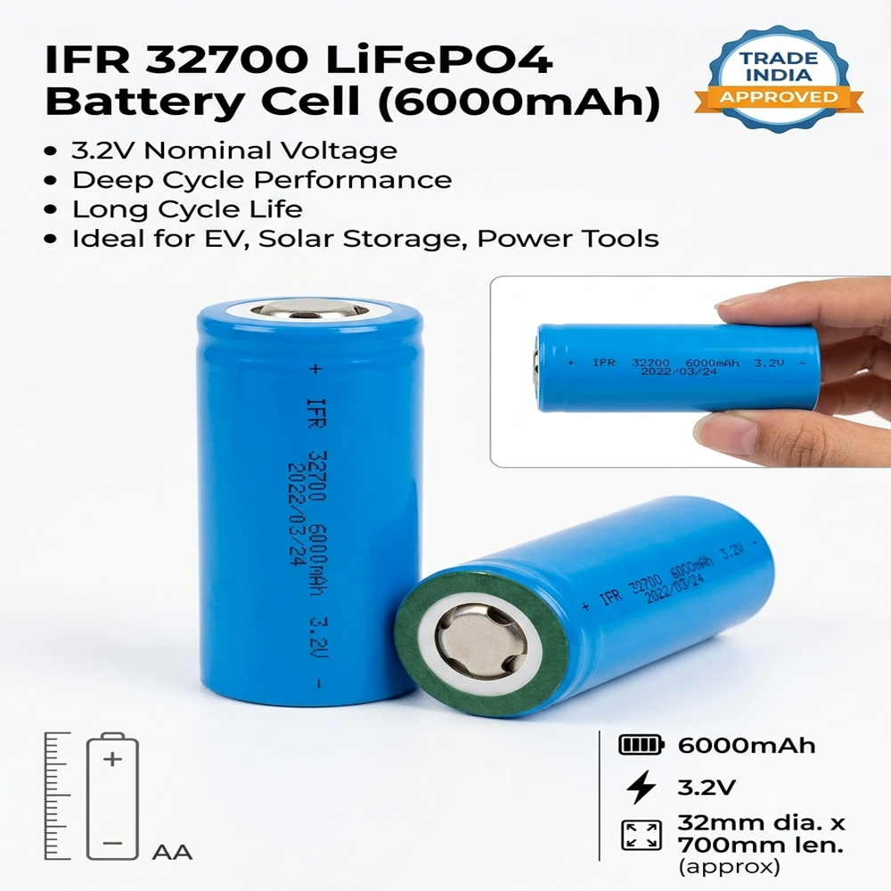 32700 Lifepo4 Battery Cell 3.2v 6000mah - Capacity: 6000 Mah Pcs/hr