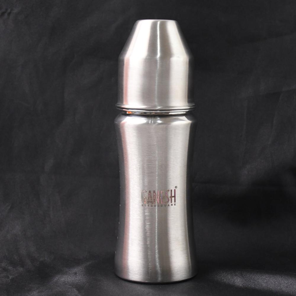Ganesh Stainless Steel Baby Feeding Bottle for New Born Infants Toddler 250 ML