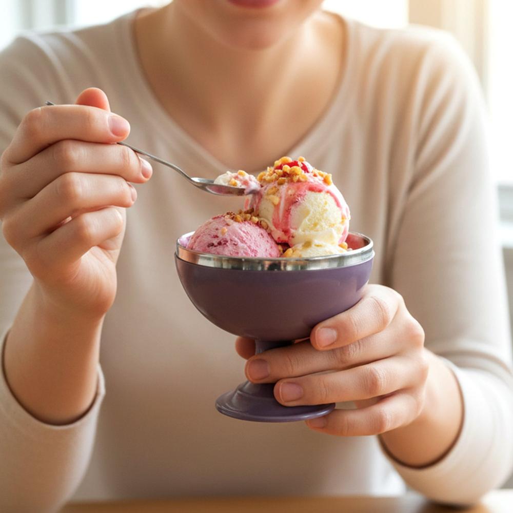 6 Pc Stainless Steel Dessert Bowl Cup Set with Stand