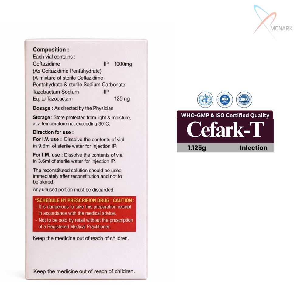 Ceftriaxone And Tazobactam Injection - Brand Name: Cefark-t