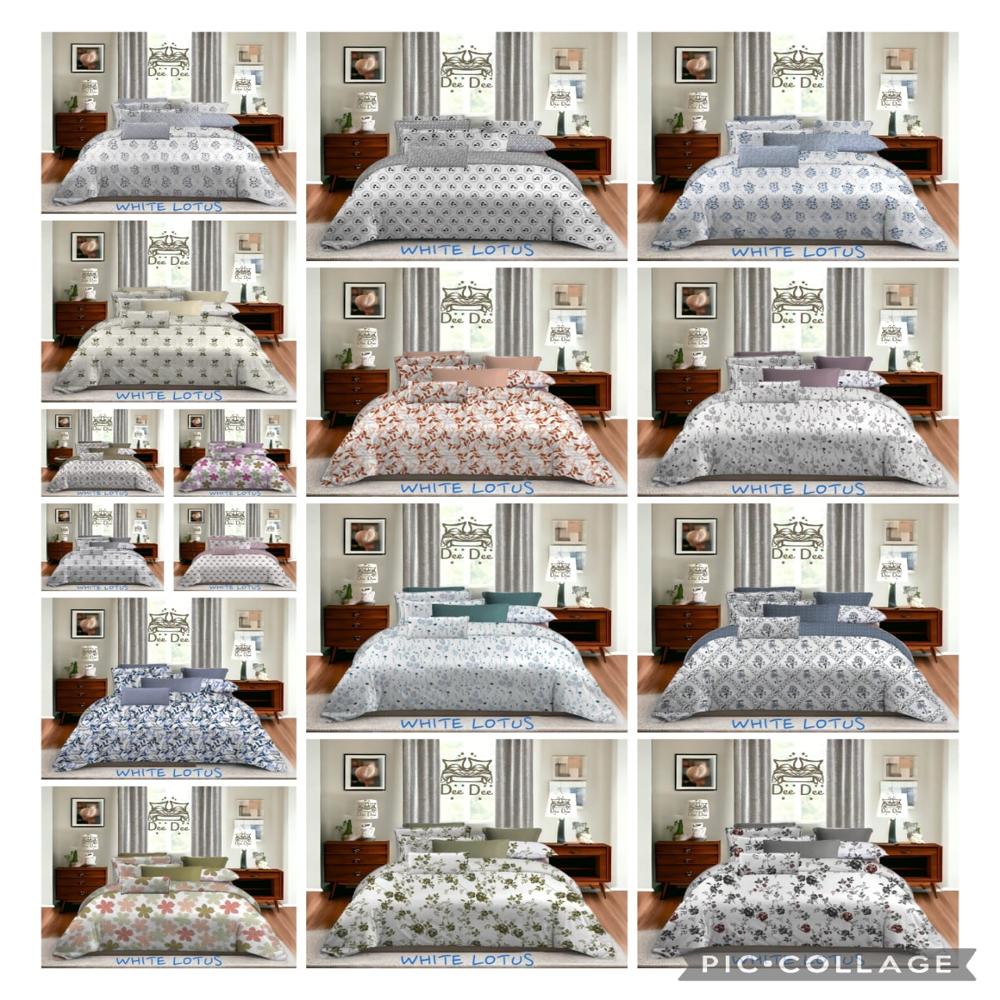 White Lotus Bedsheet - Design Type: Modern