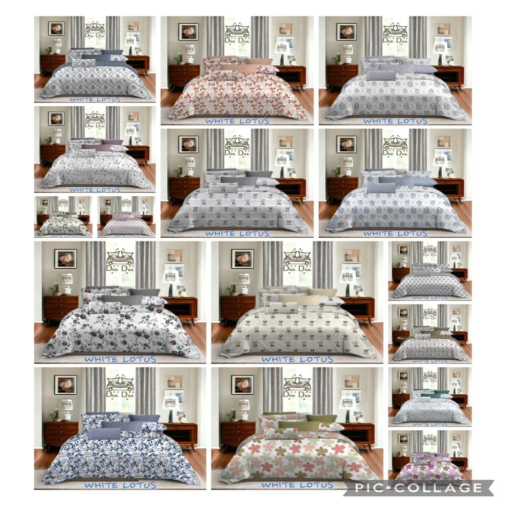 White Lotus Bedsheet - Design Type: Modern