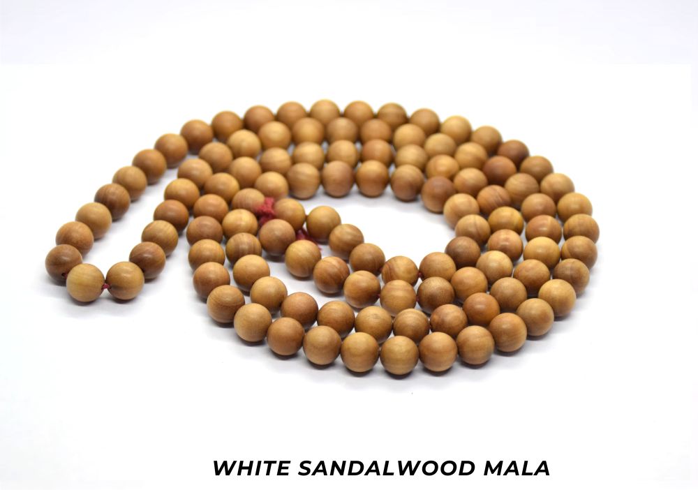 sandalwood 108 prayer Handcrafted Japa Mala