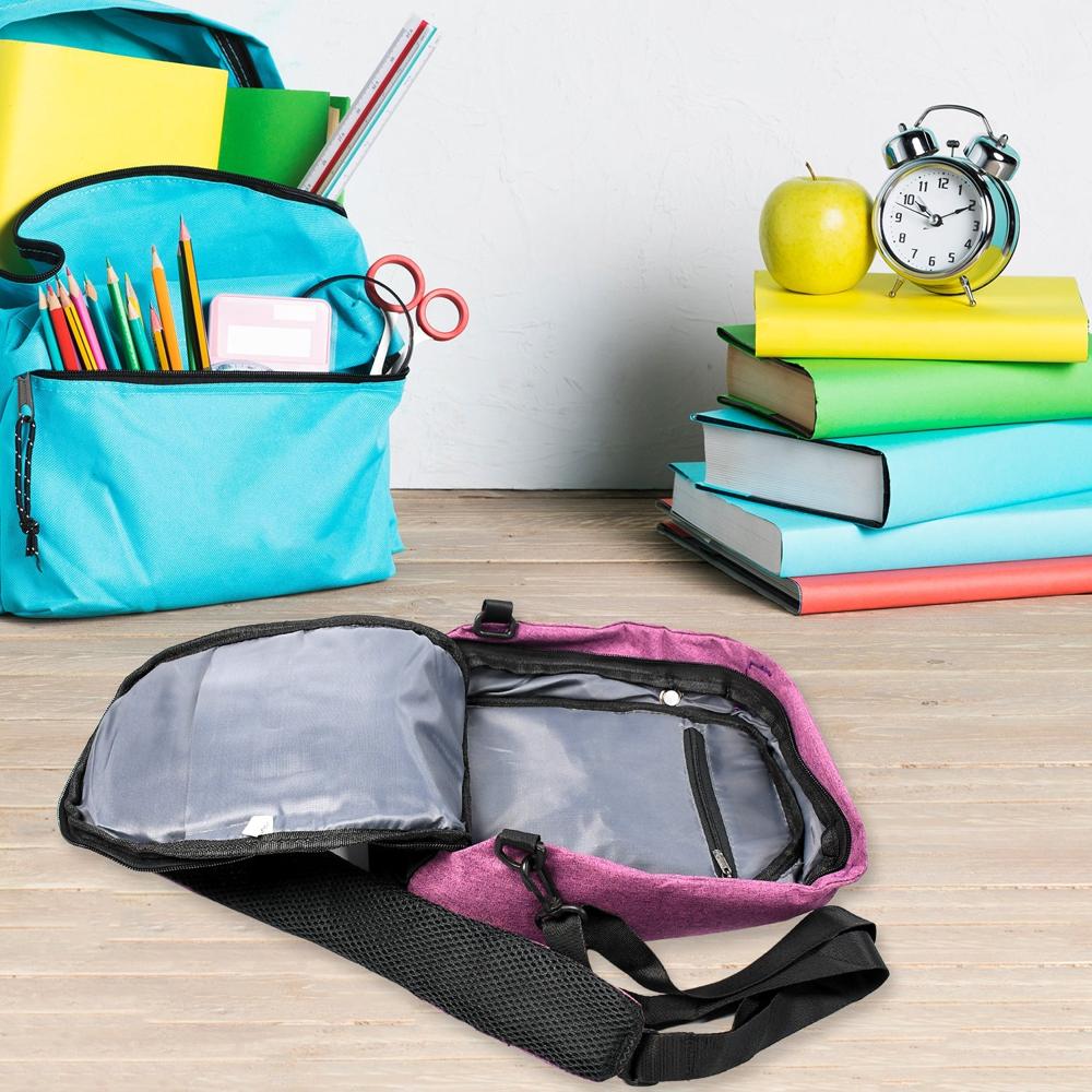 Waterproof Anti-Theft Crossbody Sling Bag PU Leather with USB Charging