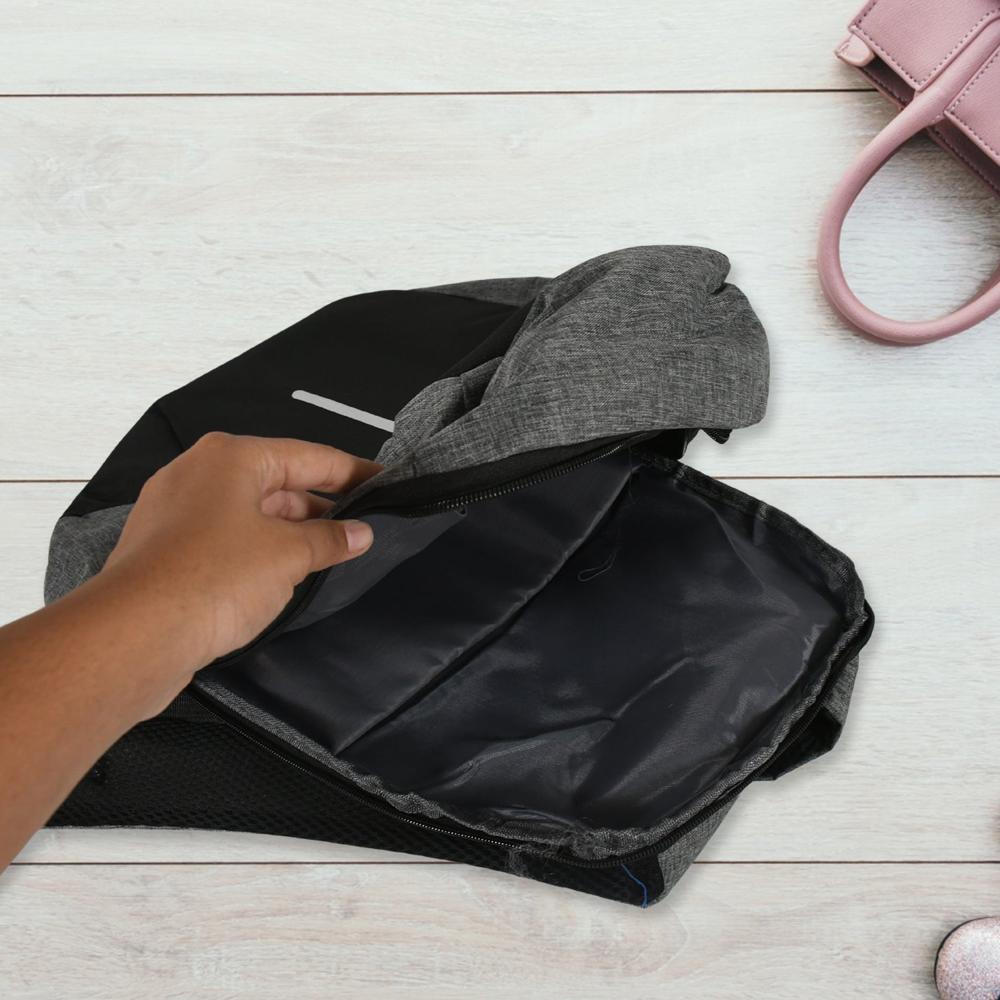 Waterproof Anti-Theft Crossbody Sling Bag PU Leather with USB Charging
