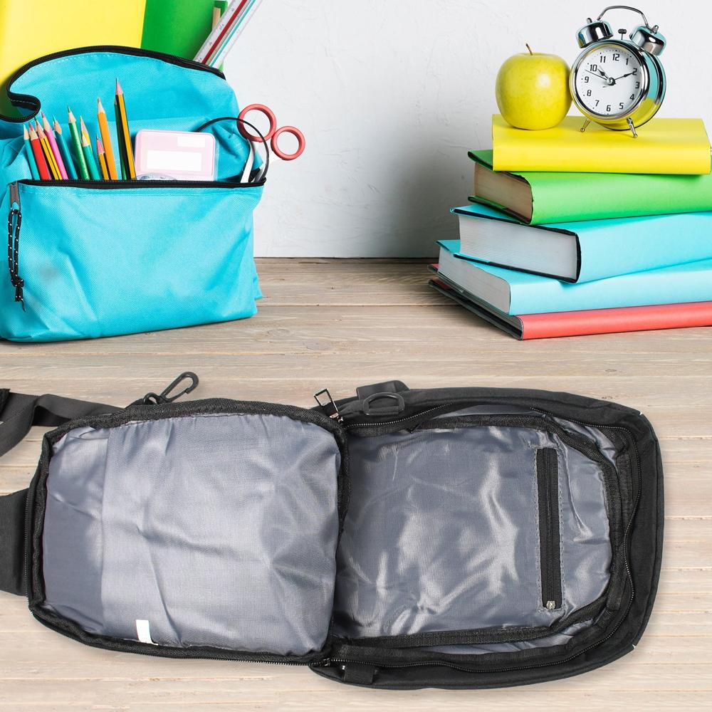 Waterproof Anti-Theft Crossbody Sling Bag PU Leather with USB Charging