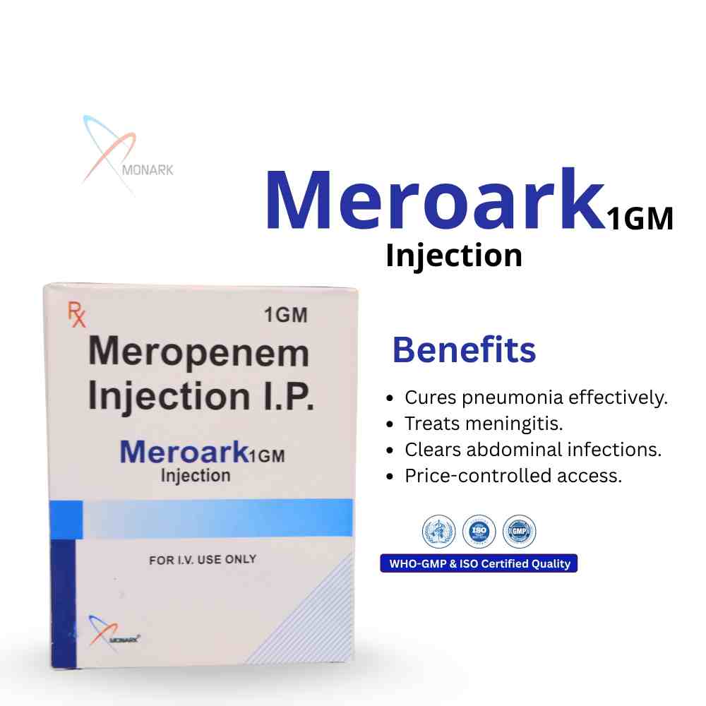 Meropenem-1000mg Injection - Brand Name: Meroark-1