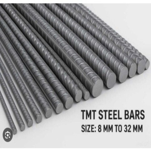 Construction Steel Tmt Bars - Galvanized Steel, 1 Inch Size, Silver Color | Excellent Bending And Welding Properties, Industrial Use