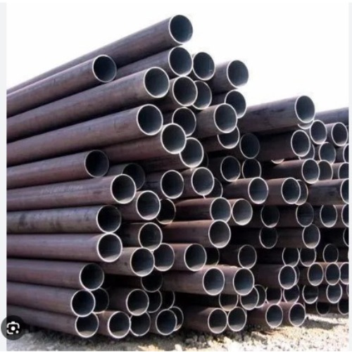 Galvanized Iron Round Pipe - 6 Meters Long , Durable Silver Finish For Industrial And Commercial Use